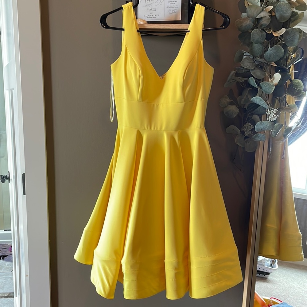 Yellow summer wedding guest dress. Brand new